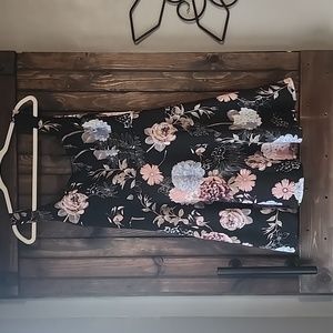 A line mini dress; floral